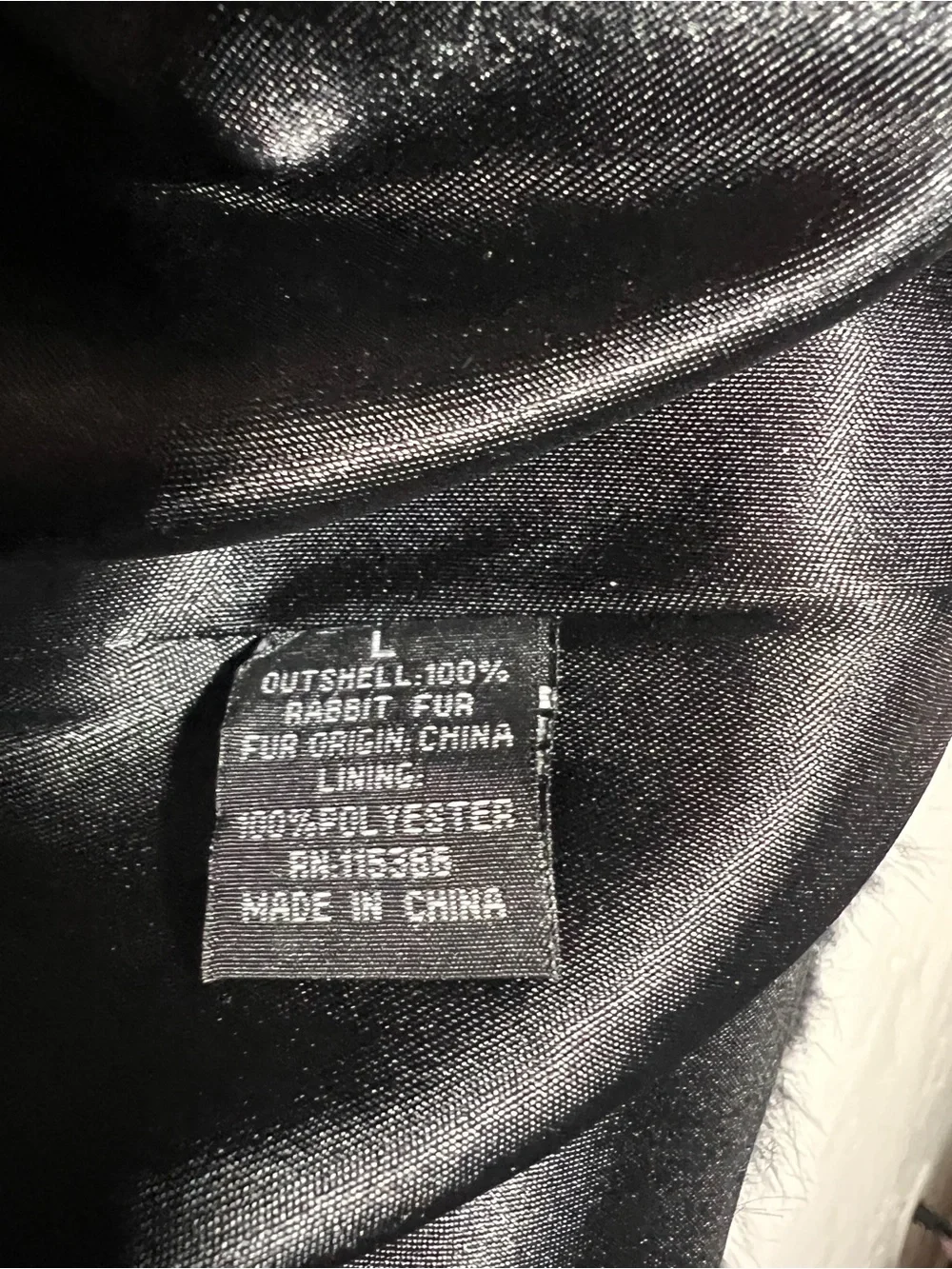 C. Magic Black Rabbit Fur Coat